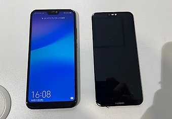 今回は Androidスマホ です。 HUAWEI P20 LITE の画面交換修理です。